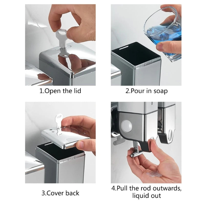 Household Toilet Manual Pull Rod Soap Dispenser
