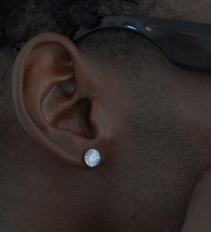 Pure Gold Diamond Stud Earrings