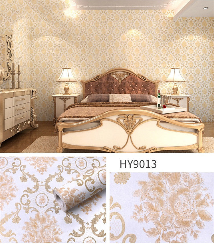 Large Flower Wallpaper Mixed With Family Style