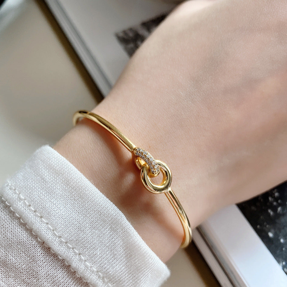 Bracelet de petite mode en argent sterling 925 entrelacé de style coréen