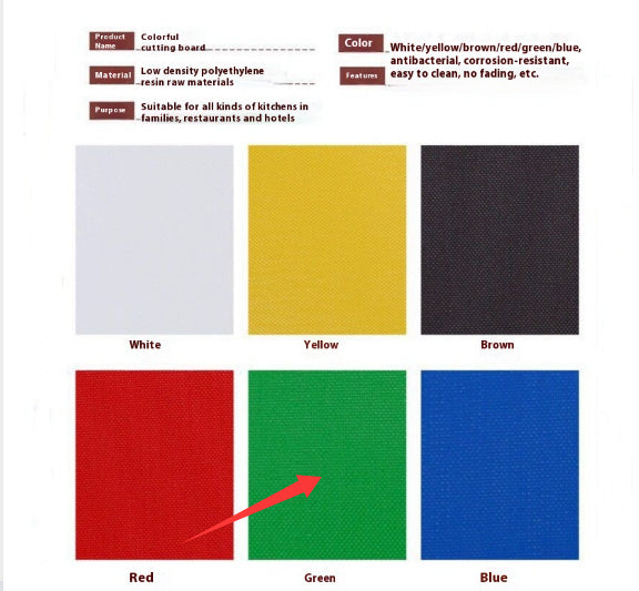 PE Mildew-proof And Tasteless Color Chopping Board Sushi Plastic Cutting Board