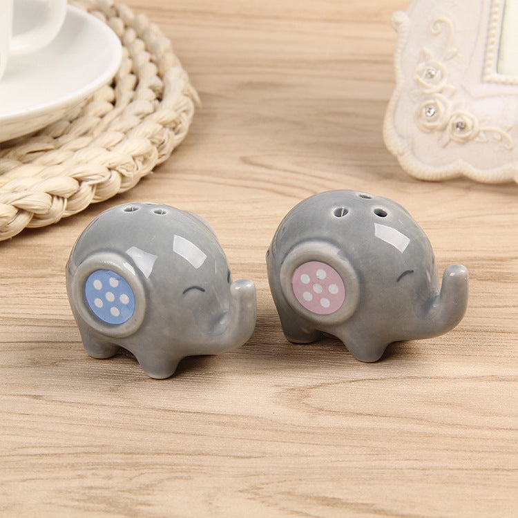 Ceramic Seasoning Jar Cartoon Cute Baby Elephant Seasoning Bottle