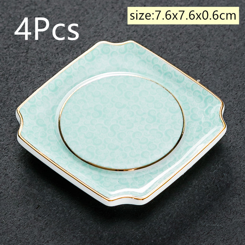 Vintage Chinese Ceramic Cup Coaster Tea Set