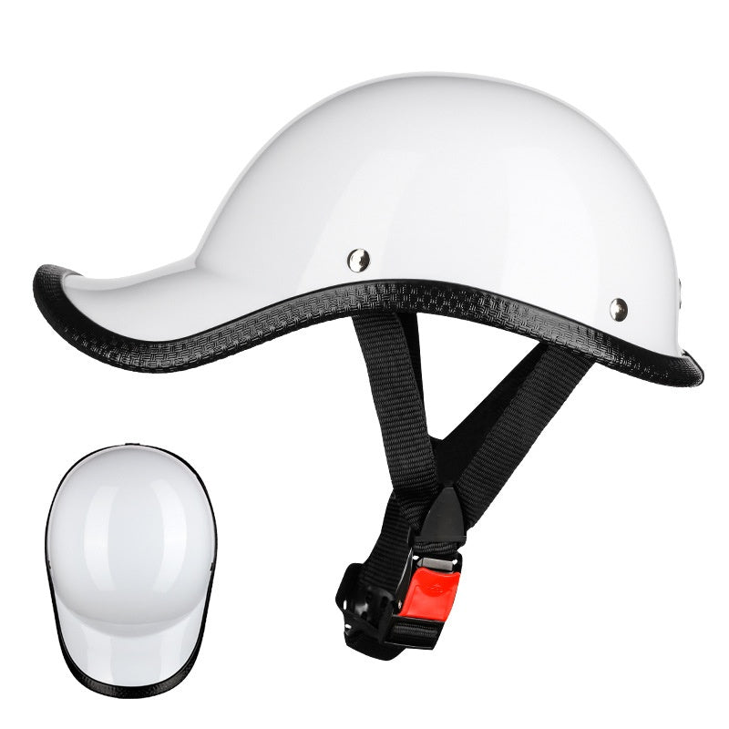 Electric Battery Motorcycle Helmet Retro Safety Protection Half Helmet