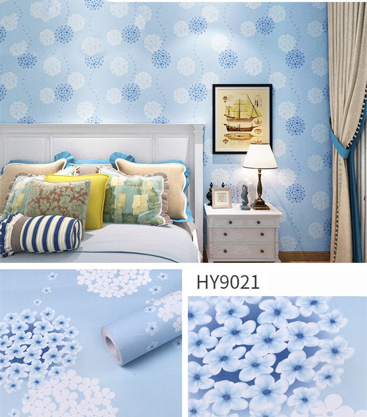 Large Flower Wallpaper Mixed With Family Style