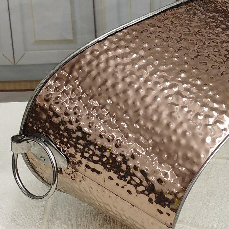 Stainless Steel Electroplating Thickened Ice Bucket