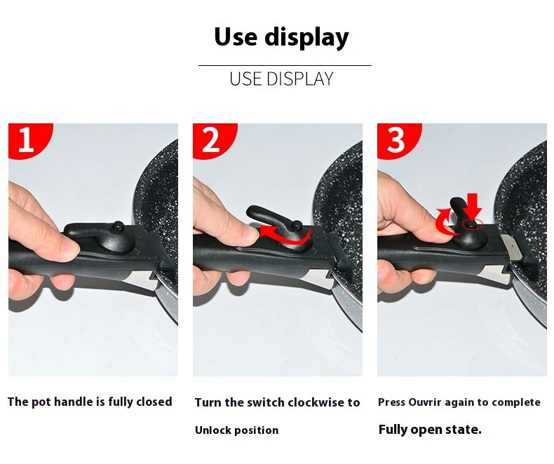 Removable Handle Pan Wok Handle Accessories