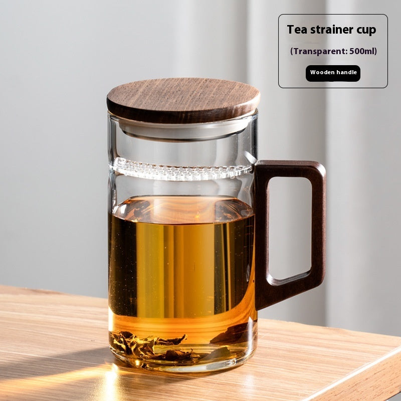 Strainer Tea Brewing Cup Tea Water Separation Teacup With Crescent Moon