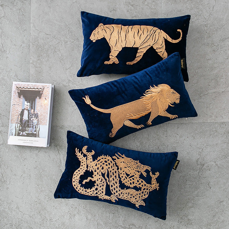 Embroidery Throw Pillow Sofa Cushion Living Room Chair Backrest Office