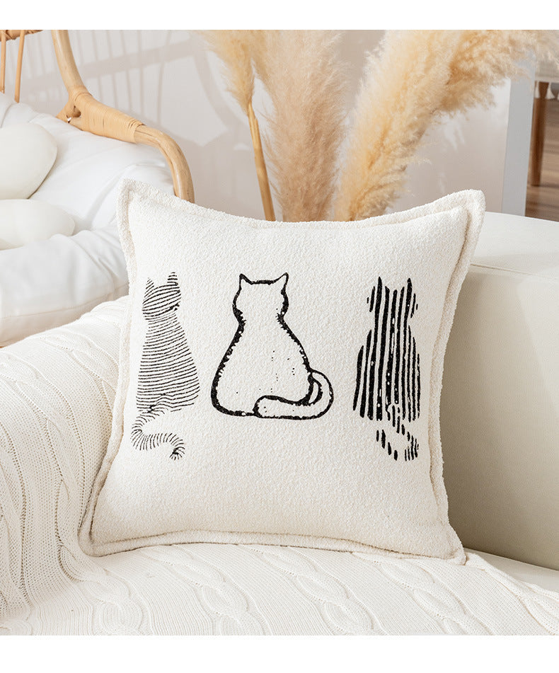 Simple Modern Cartoon Printed Pillow