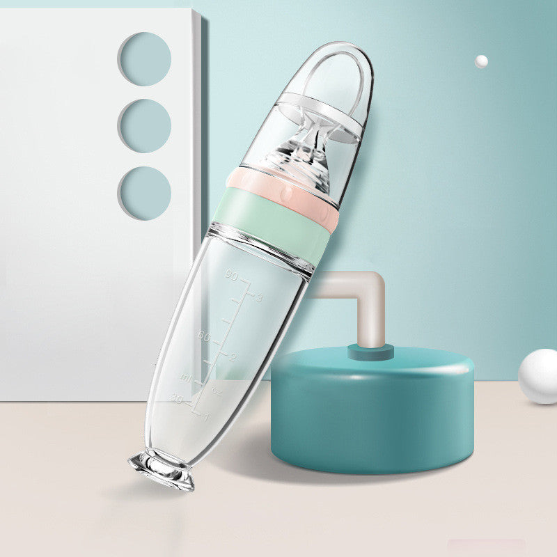 New Infant Silicone Feeding Squeeze Spoon