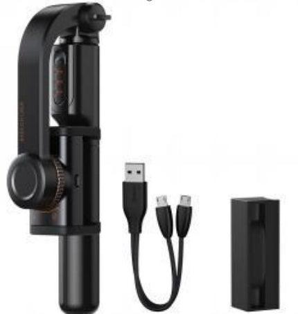 Single Axis Bluetooth Folding Stand Selfie Stabilizer Black
