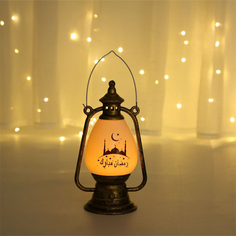 Décoration de lanterne arabe artisanale électronique