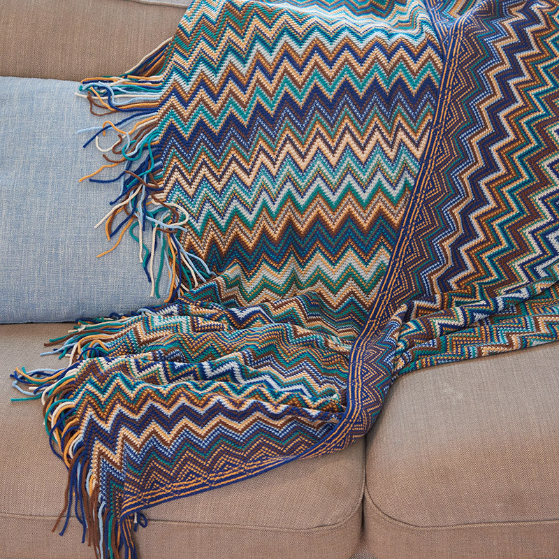 European And American Bohemian Knitted Blanket