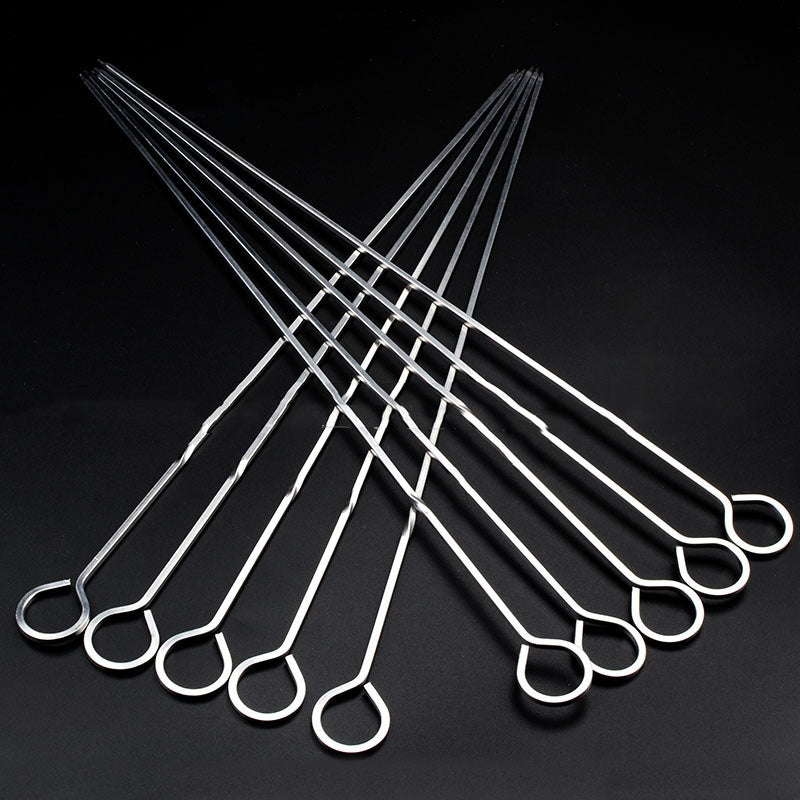 Bold Square Stainless Steel Barbecue Skewers