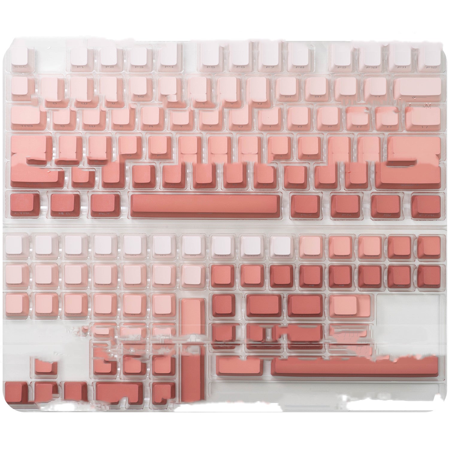 Fashion Simple Blush Side Engraved Translucent Key Caps