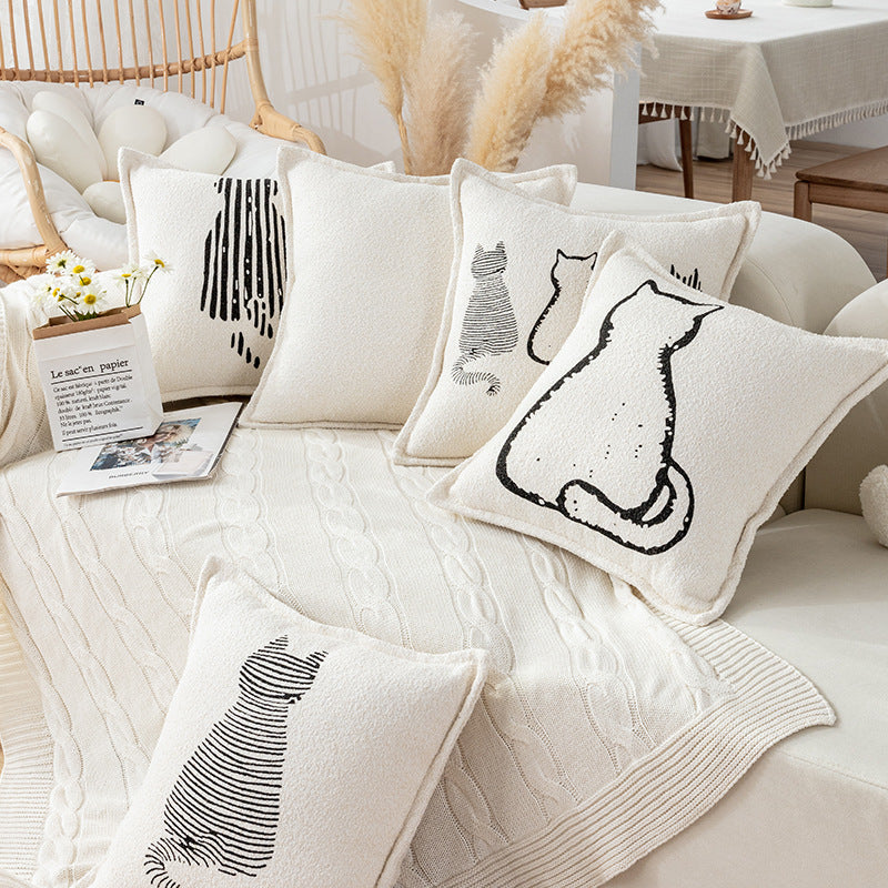 Simple Modern Cartoon Printed Pillow