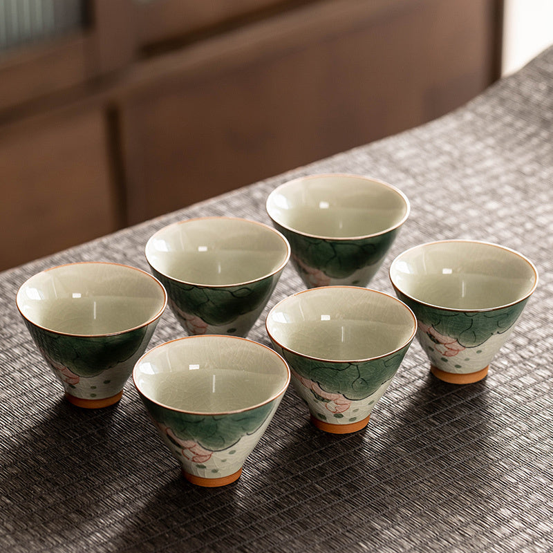 Hand Painted Tea Cup Porcelain Kung Fu Tea Set Teacup Suit