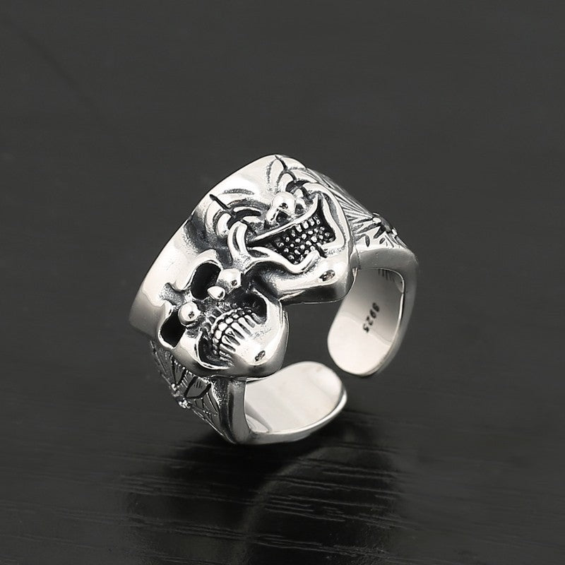 Thai Silver Trendy Silver Sterling Silver Retro Creative Ring