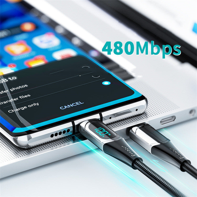 PD Digital Display Fast Charging Cable For Notebook Phablet