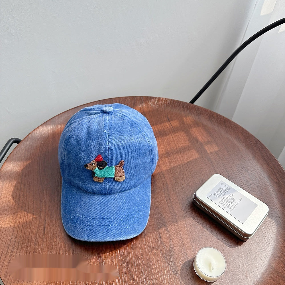 Washed Distressed Baseball Cap For Women