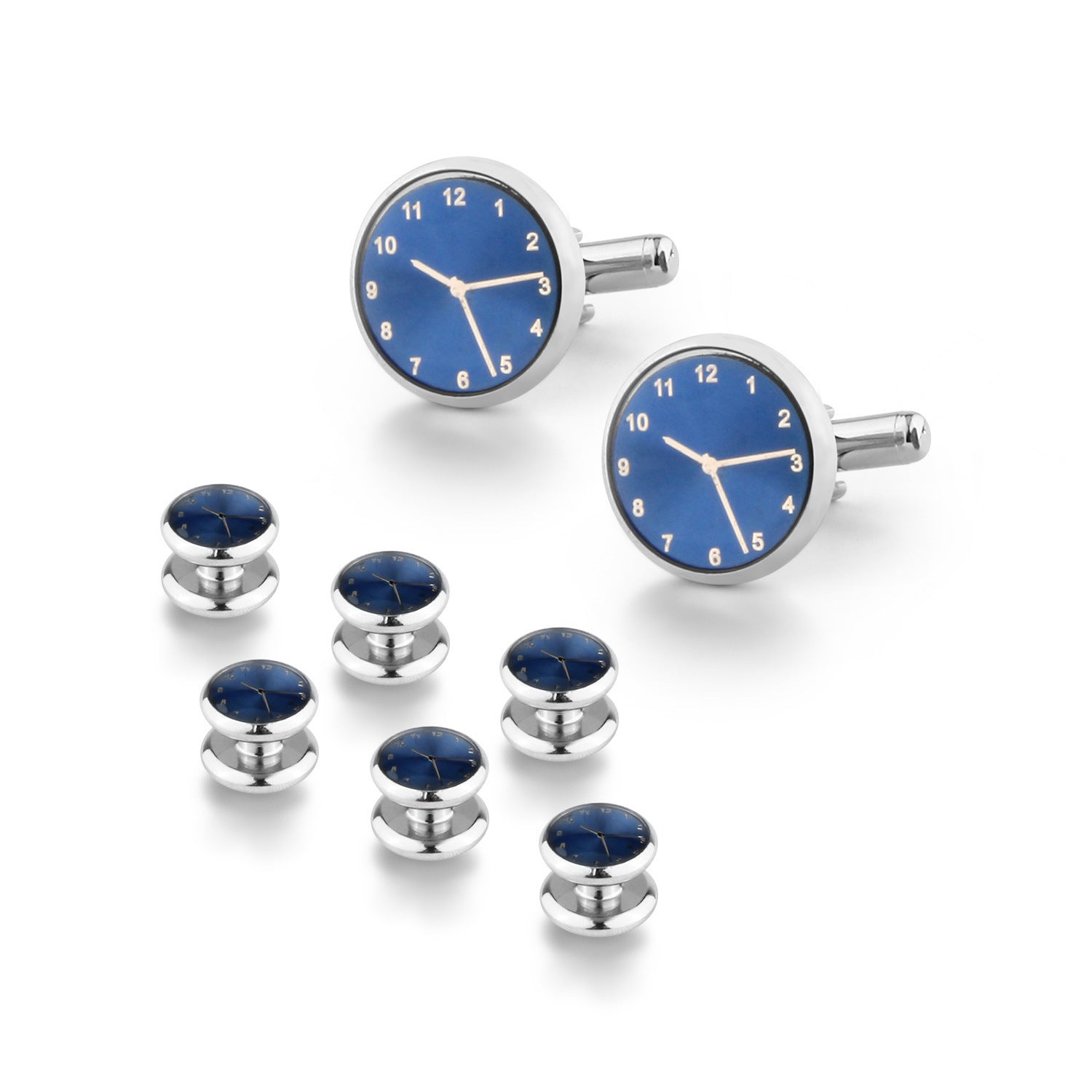 Boutons de manchette homme chemise française ronde goutte coque boutons de manchette combo 8 pièces