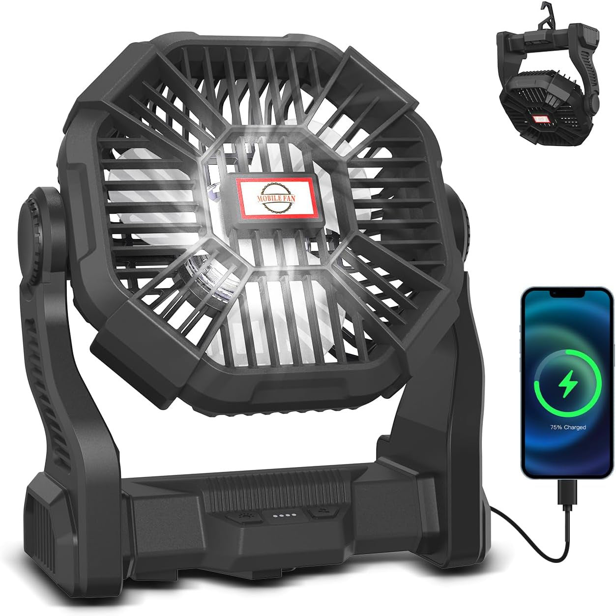 Outdoor Camping Portable Rechargeable Fan