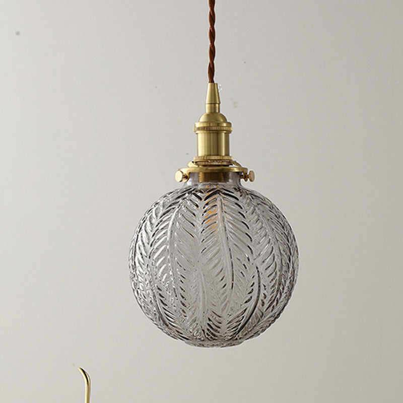 Vintage Glass Small Droplight Cafe Living Room LED Shop Dining-room Lamp