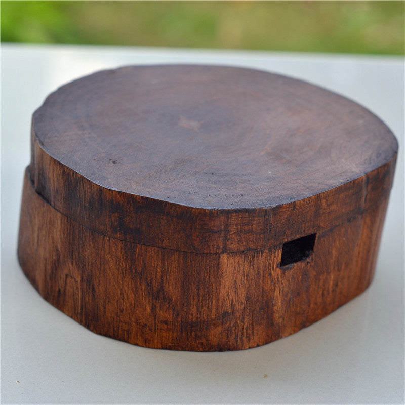 Characteristic Solid Wood Ashtray Personality With Cover