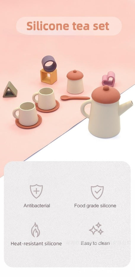 New Children's Simulation Tea Set Play House Toys Edible Silicon