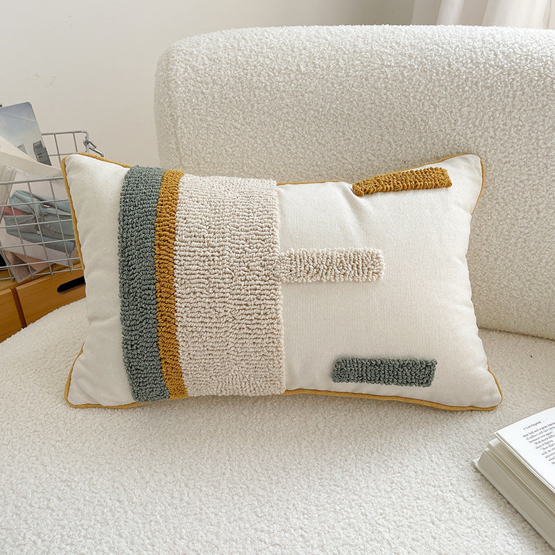 Modern Simple Embroidery Towel  Pillowcsae
