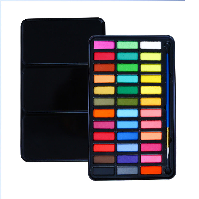 40 Pieces Solid Watercolor Painting Set 36 Colors Paints