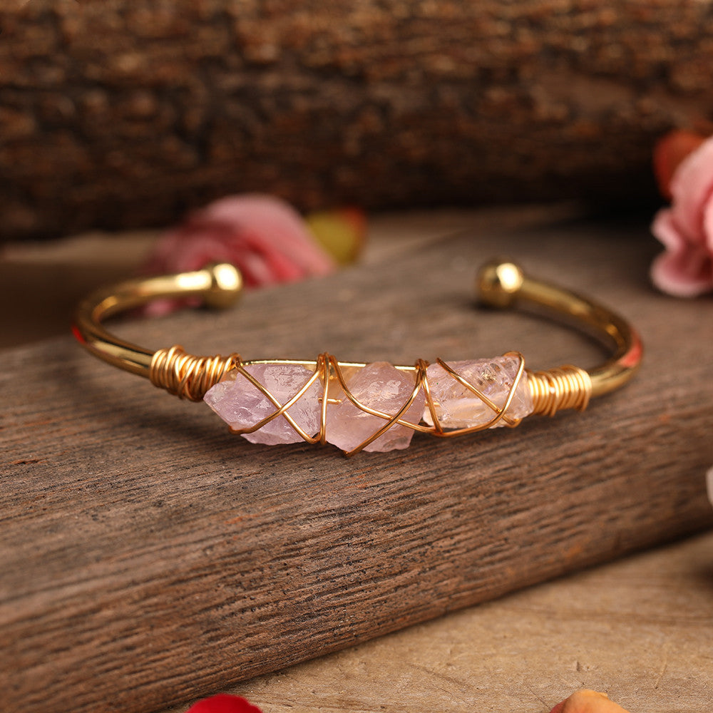 Ladies Stone Bead Amethyst Fashion Bracelet