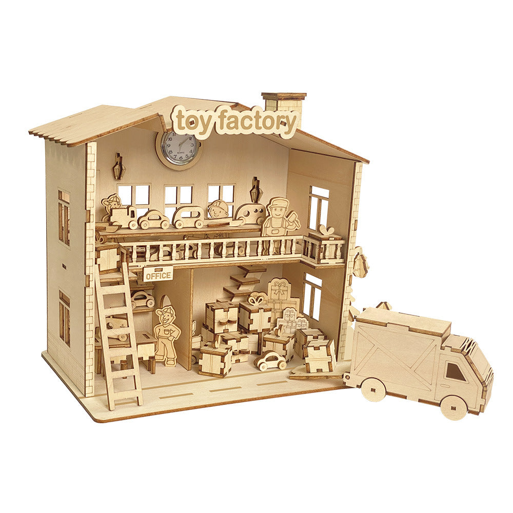 Diy Toy Model Wooden Three Dimensional Puzzle