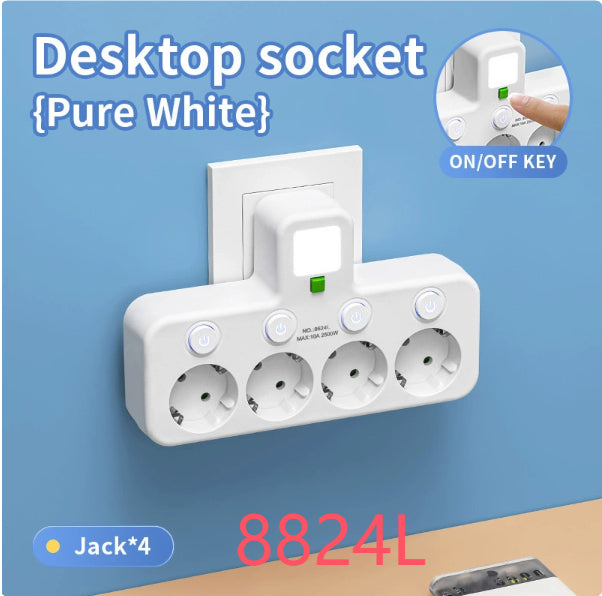 A Power Strip Extension Cord That Meets German Standards Is EU-certified And Features USB Fast Charging And A Built-in Switch