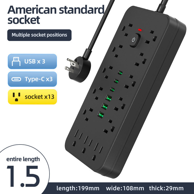 Conversion Plug Fast-charging Socket USB Power Strip