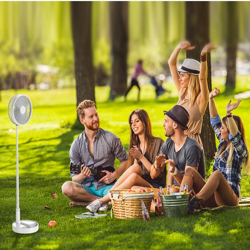 Usb Charging Portable Folding Lever Telescopic Floor Fan