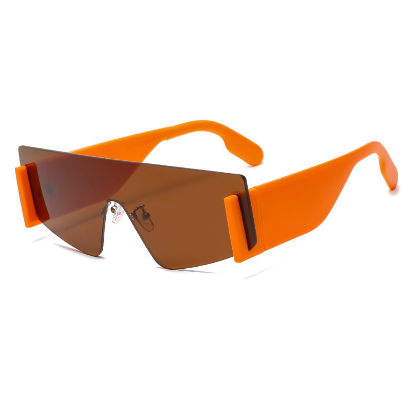 Women's Fashion One Piece Big Wide Leg Frameless Sunglasses