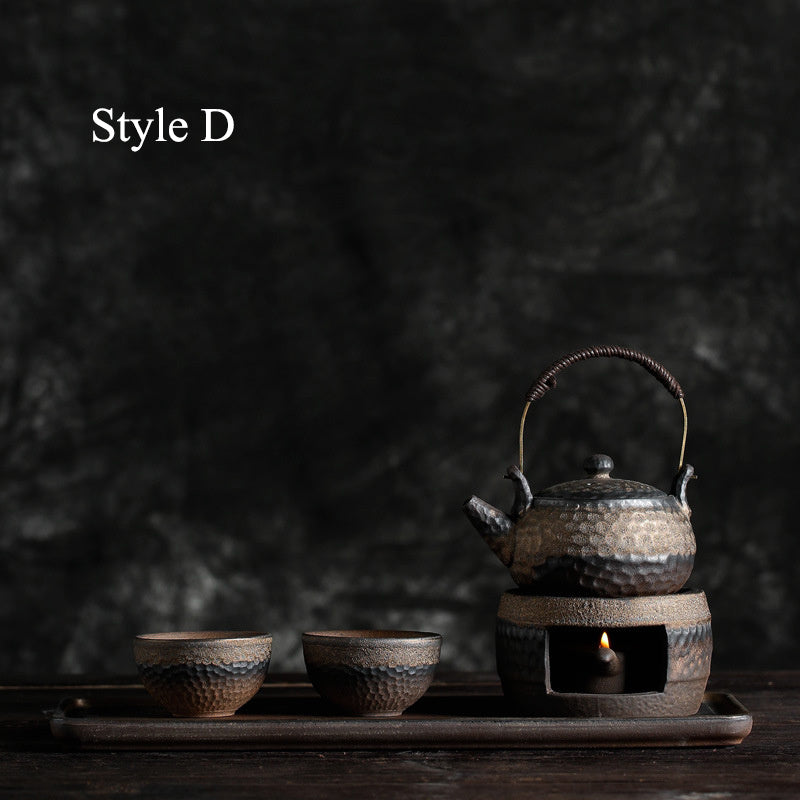 Chauffe-thé rétro fait main de style japonais, théière, service à thé Kungfu en céramique