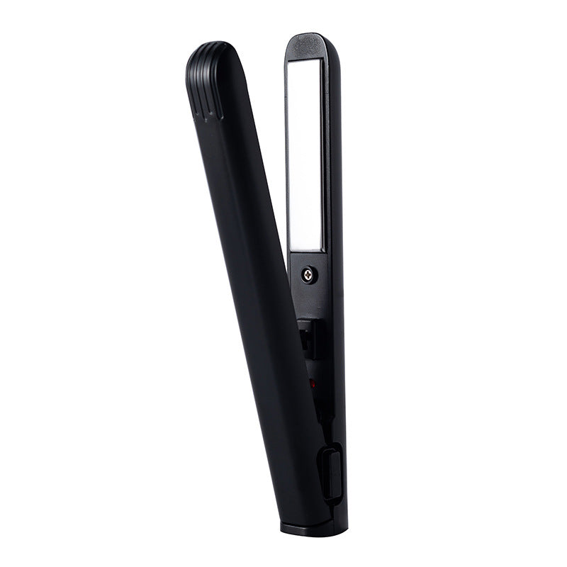 Hair Curler And Straightener Dual-use Portable Usb Interface Mini Hair Styling Iron