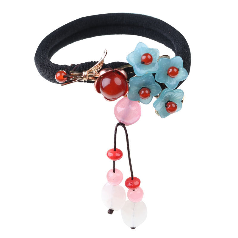 Glazed Retro Hair Ring Head Rope For Women