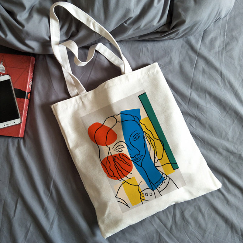 Facebook Print Large Capacity Canvas Bag