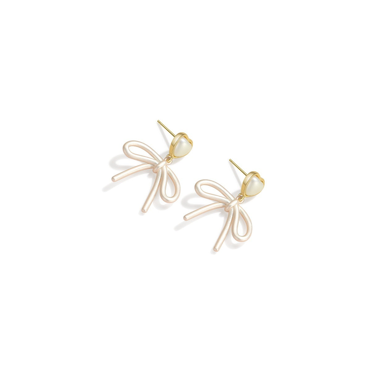All-match Bow Pearl Stud Earrings For Women