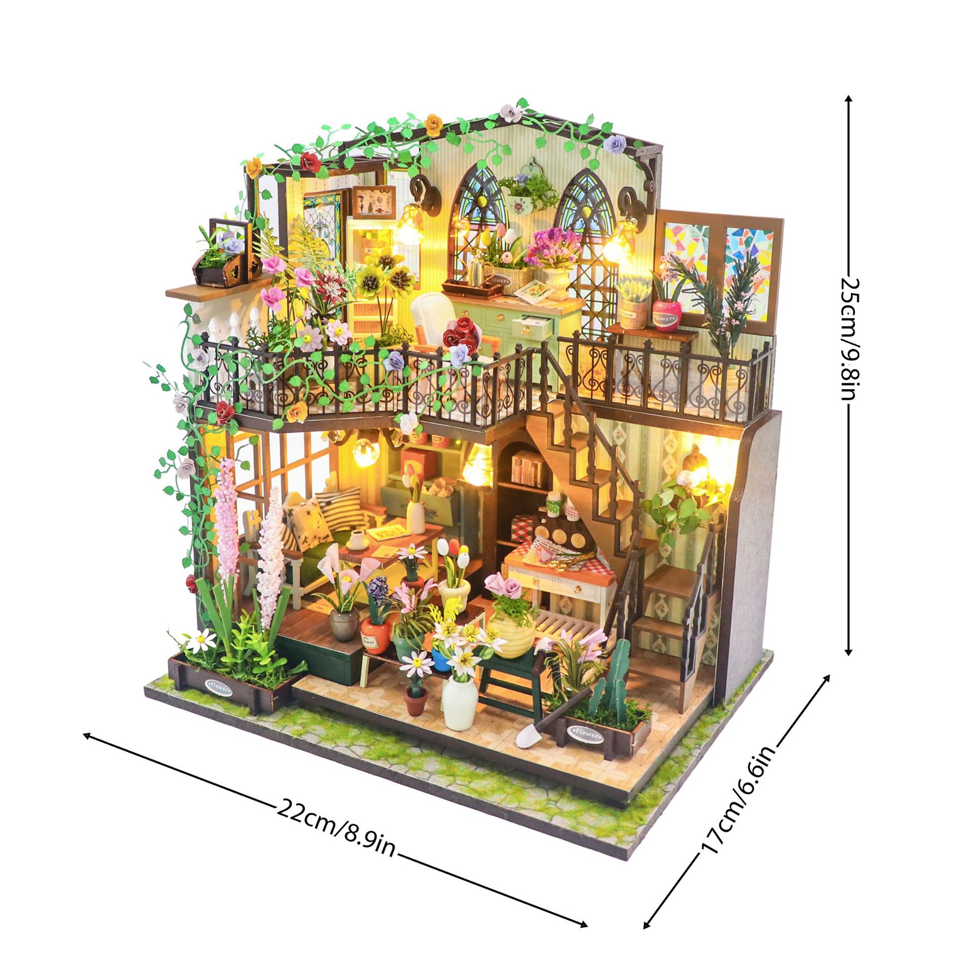 Double Layered Garden House Villa Mini DIY Building Model