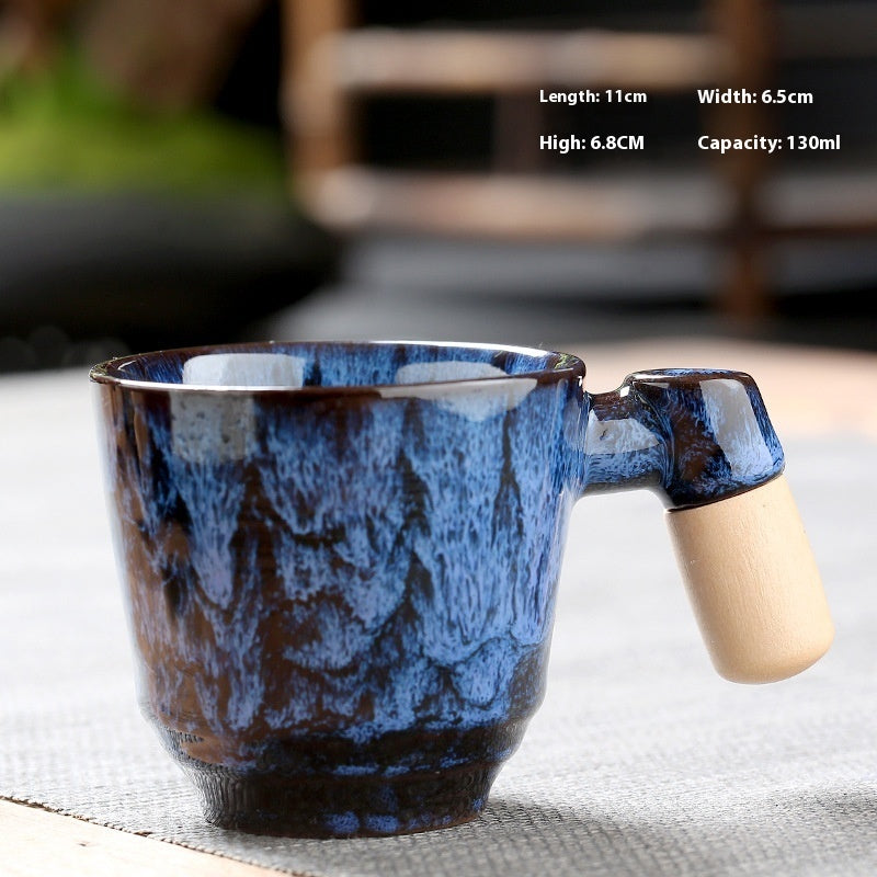 Wooden Handle Ceramic Cup Dahuaware Change Tea Cup Simple