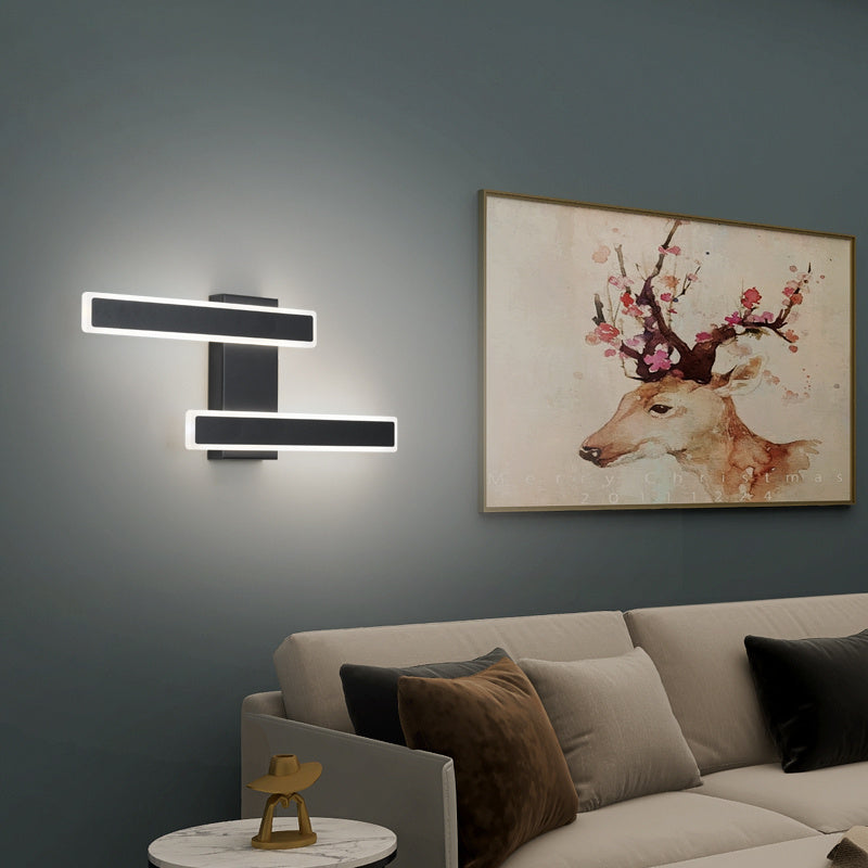 Modern Minimalist Bedroom Double Head Wall Lamp