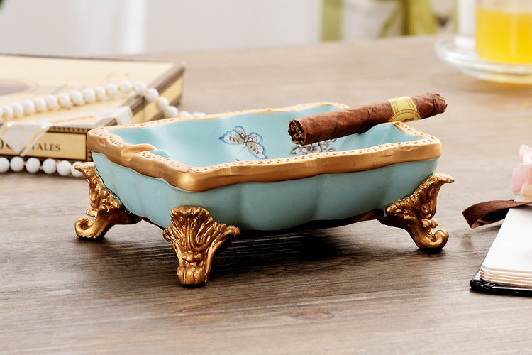 American Resin Creative Living Room Ashtray Decoration Home Office Pastoral Style