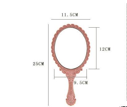 HD Handheld Makeup Mirror Portable Handle