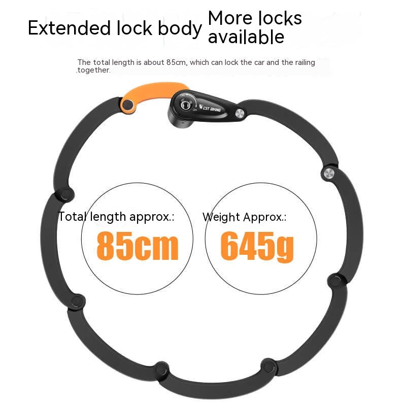 Anti-theft Key Mountain Bike Electric Car Chain Lock Motorcycle Folding Lock