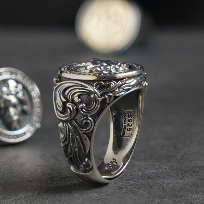 Men's Fashion Adjustable Engraved Ring